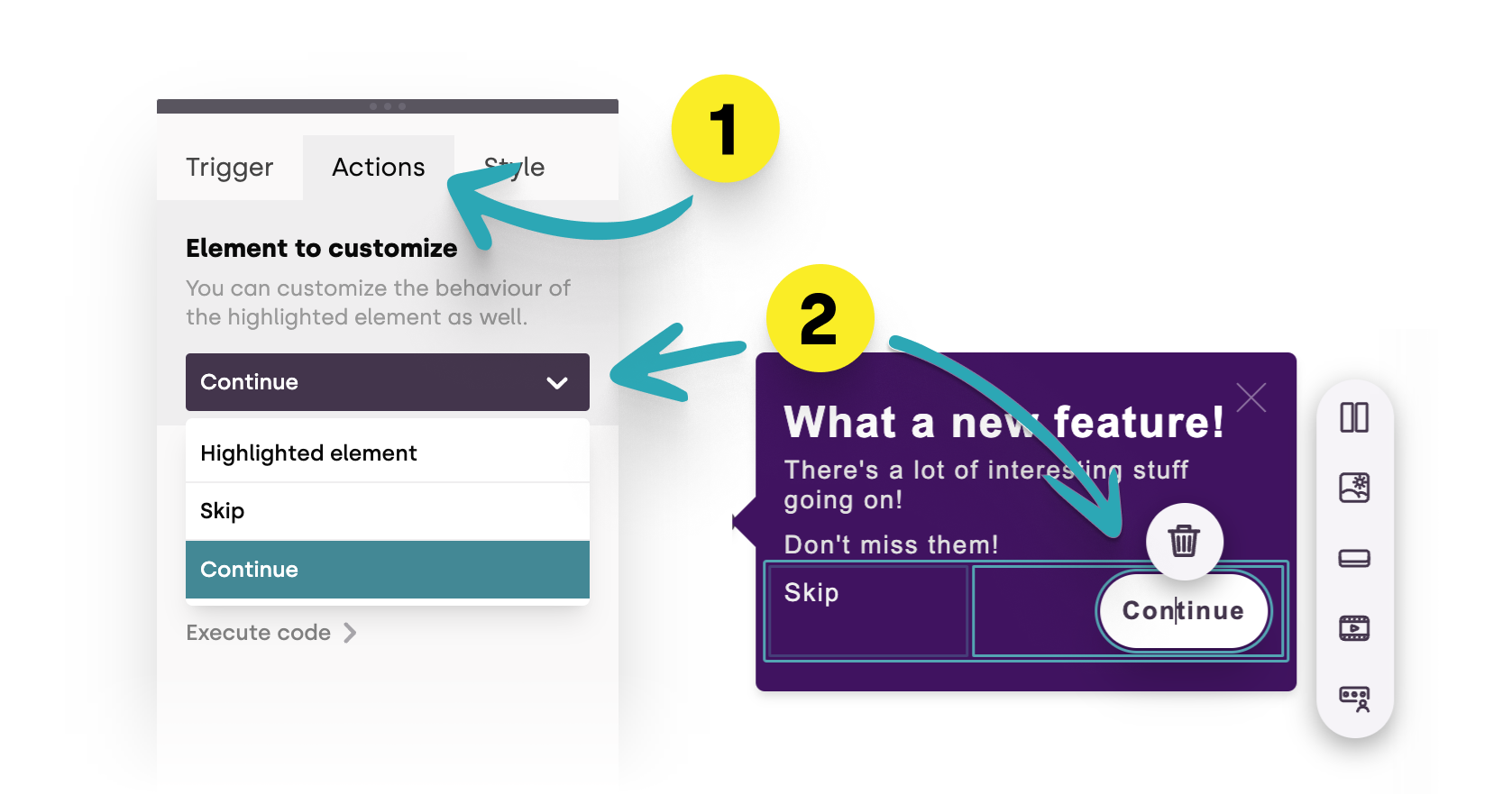 Choose button to configure