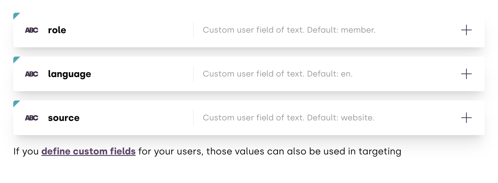 Using custom user data for targeting